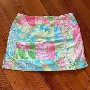 Lilly Pulitzer Patch Lennie Skort/Skirt Vintage White Label Size 4